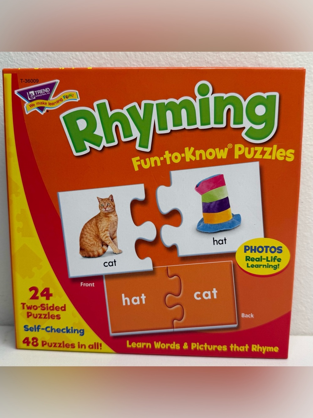 TREND Rhyming Fun-to-Know Learning Puzzles 48 Pieces Preschool Educational